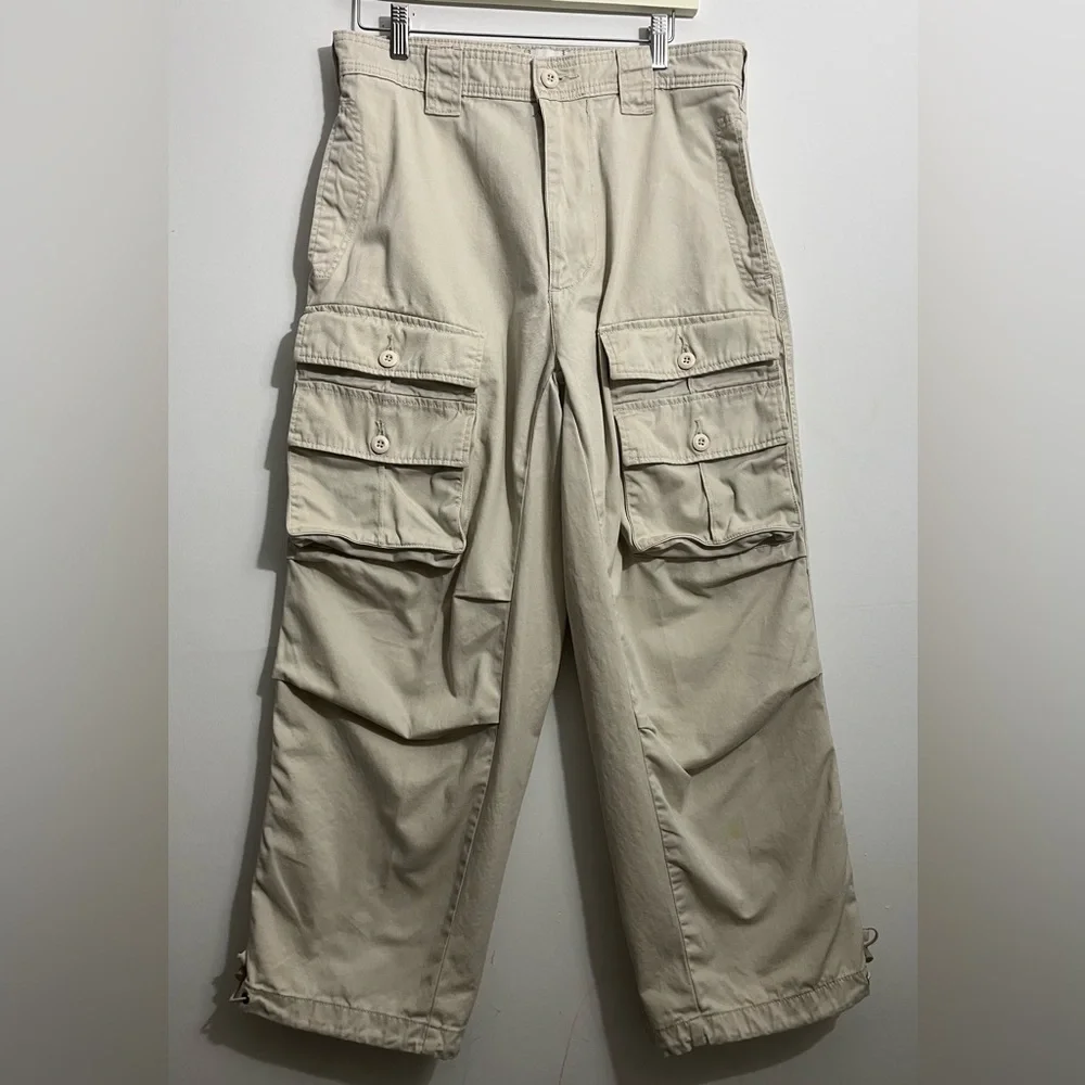 BDG Men’s Cargo Pants Beige Utility Y2K Streetwear Size S